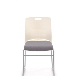 Фото2.Кресло CALI Белый-Серый 44/51/80/45 см Halmar